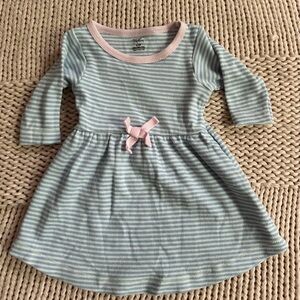 Touched by nature 0-3 months cotton long sleeve dress
